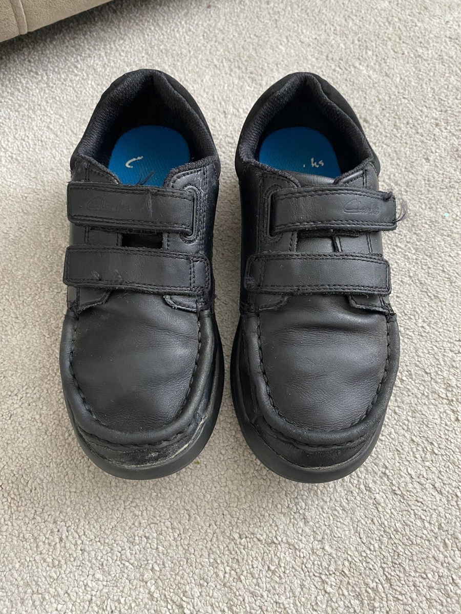 Clarks Boys Childs Black Leather School Shoes size 13.5 F | eBay UK
