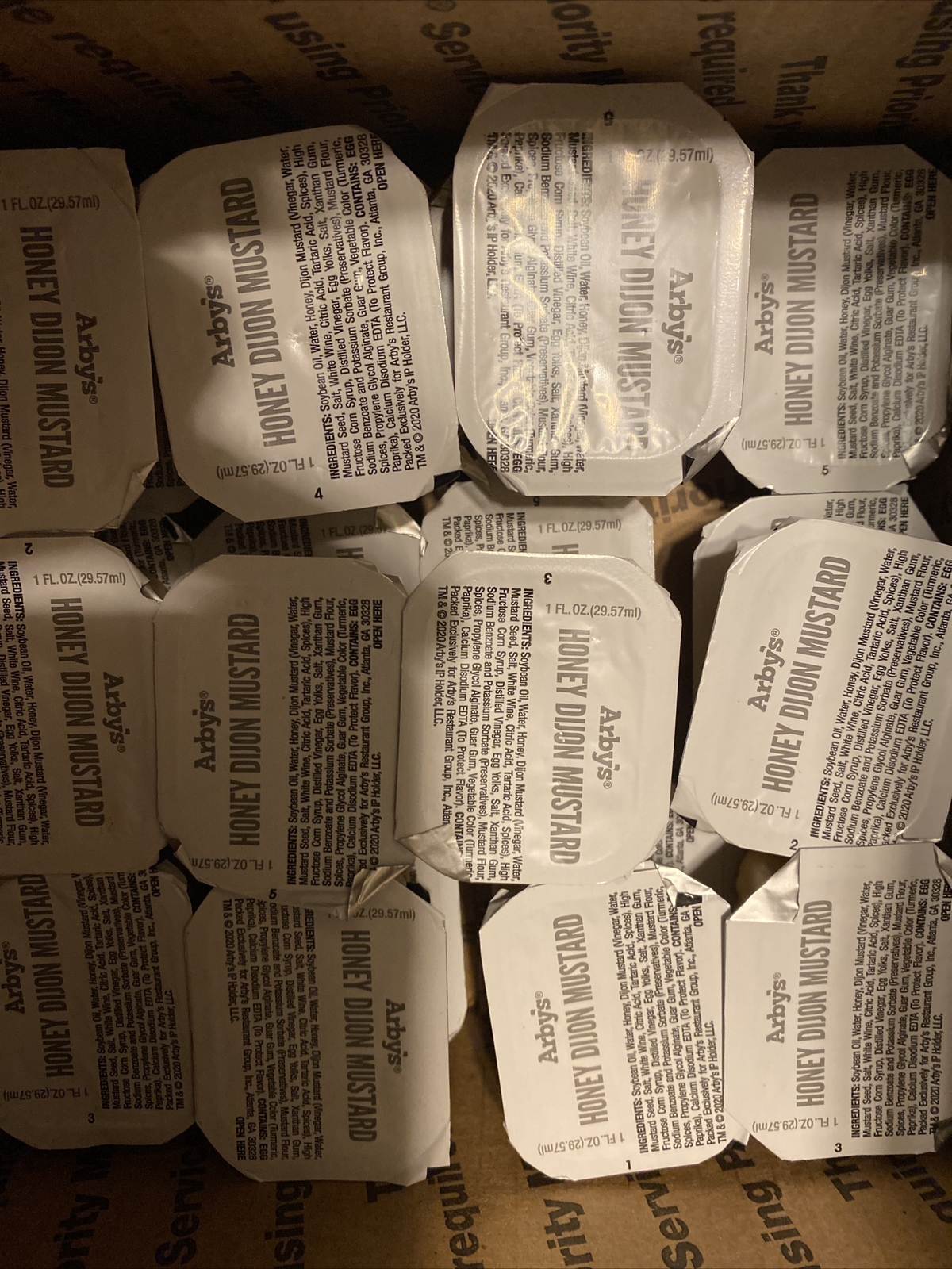 Arby's Honey Dijon Mustard Sauce 1oz Packets Dip Dipping Condiment 8 Pack eBay