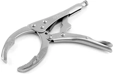 Oil Filter Wrench Pliers, 9 Inch Locking Grip Steel Remover Wrench Tool