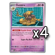 4x REVERSE HOLO Kadabra 055/132 - Mega Evolution Playset x4