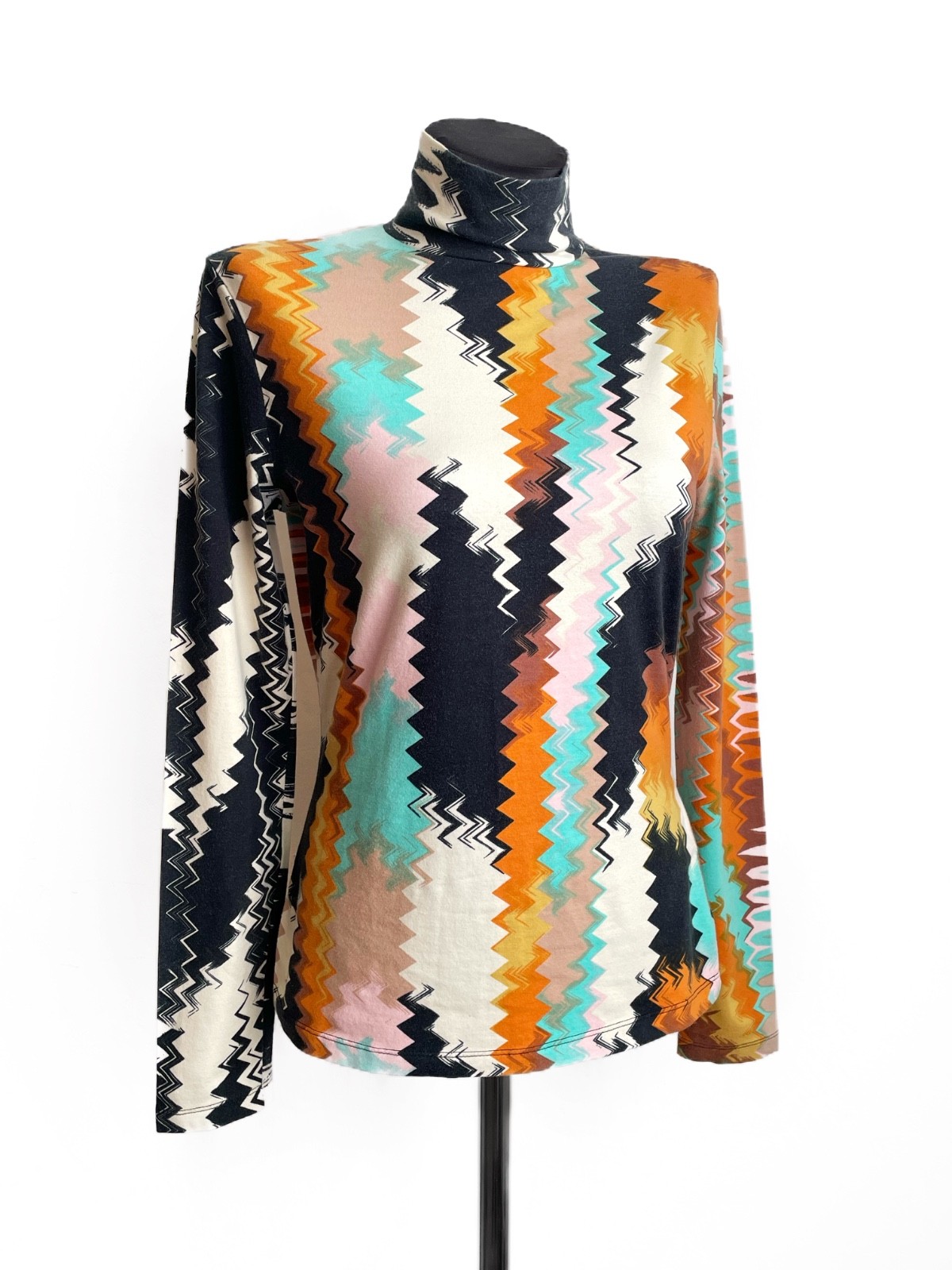 Missoni Multicolor Zigzag Pattern Long Sleeve Top… - image 2