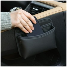 Car Seat Side Storage Pocket, Small Organizer,PU Leather Multifunctional Cons...