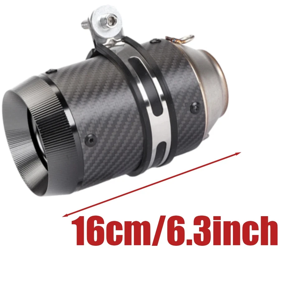 Universal Motorcycle Exhaust Muffler Carbon Fiber For Z900 Z1000 ninja400 CBR500 Foto 4 de 4