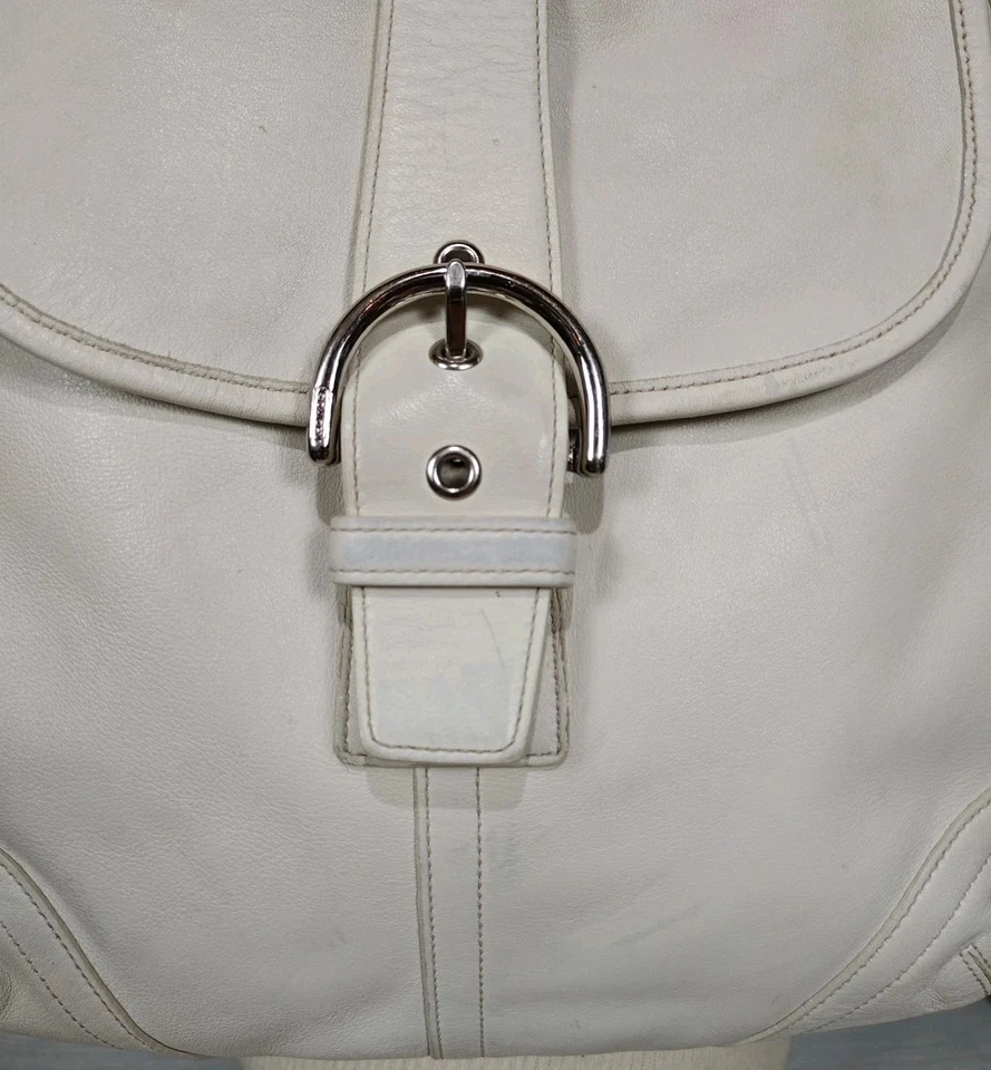 Coach Vintage Shoulder Bag/Crossbody Purse White SoHo L3S-9480 1993 - Image 4 of 4