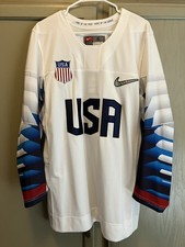 NWT Nike Team USA Hockey Jersey Shirt Olympics White Small P34235 10A