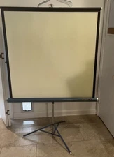 Vintage Da-Lite 40"x40" Projection Projector Silver Flyer Screen w/ Original Box