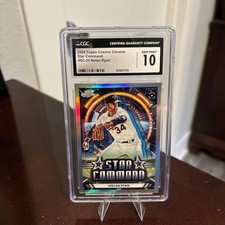 2024 Topps Chrome Cosmic Nolan Ryan Star Command #SC-25 Rangers GEM MINT 10