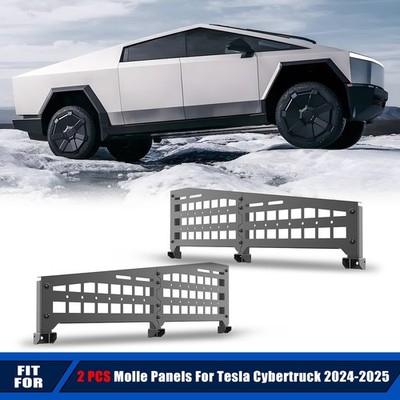 Truck Bed Molle Panel Above Cargo Rail For 2024-2026 Tesla Cybertruck Accessorie