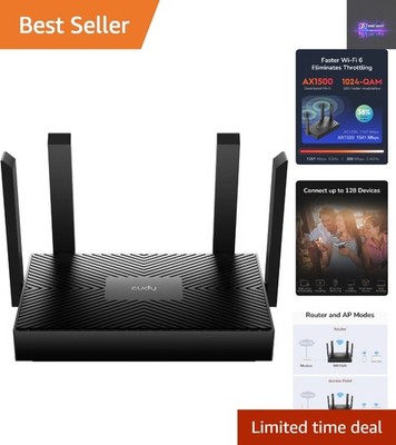 2-in-1 AX1500 Wi-Fi 6 Router/Access Point - verbindet 60+ Geräte effizient