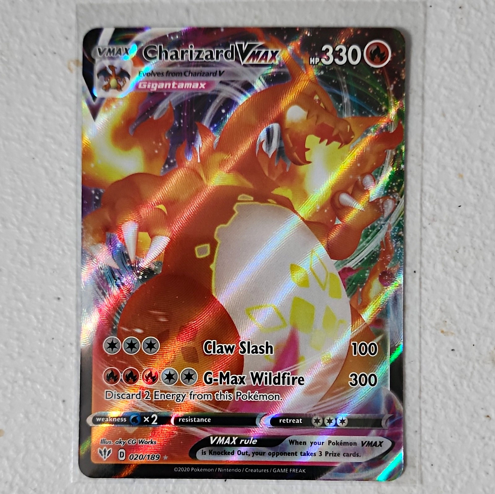 2020 Charizard VMAX 020/189 Darkness Ablaze