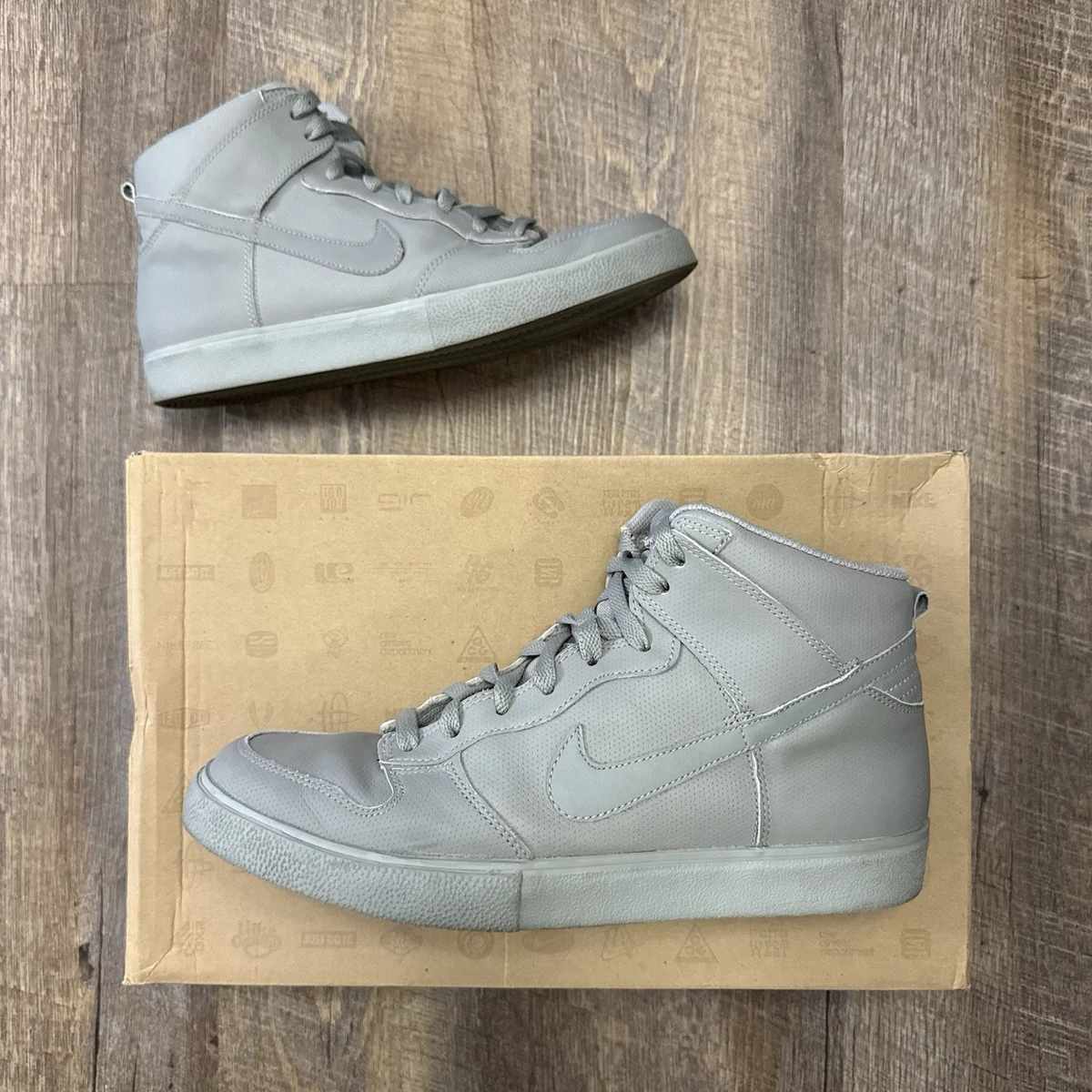 Nike Dunk High AC 398263-100 White Soft Gray Mens sz 10.5 Nike Dunk High AC Vintage 2010 White Soft Gray Men main image 4