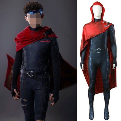 Agatha All Along Wiccan Billy Kaplan Superhero Cosplay Bodysuit Costume Cape Set