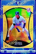 Derek Jeter GOLD EXCLUSIVE REFRACTOR CARD TOPPS NEW YORK YANKEES MINT HOF
