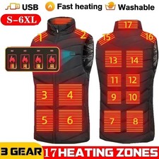 Heated Vest Body Warm Electric USB Jacket Men Women Thermal Heating Coat Winter