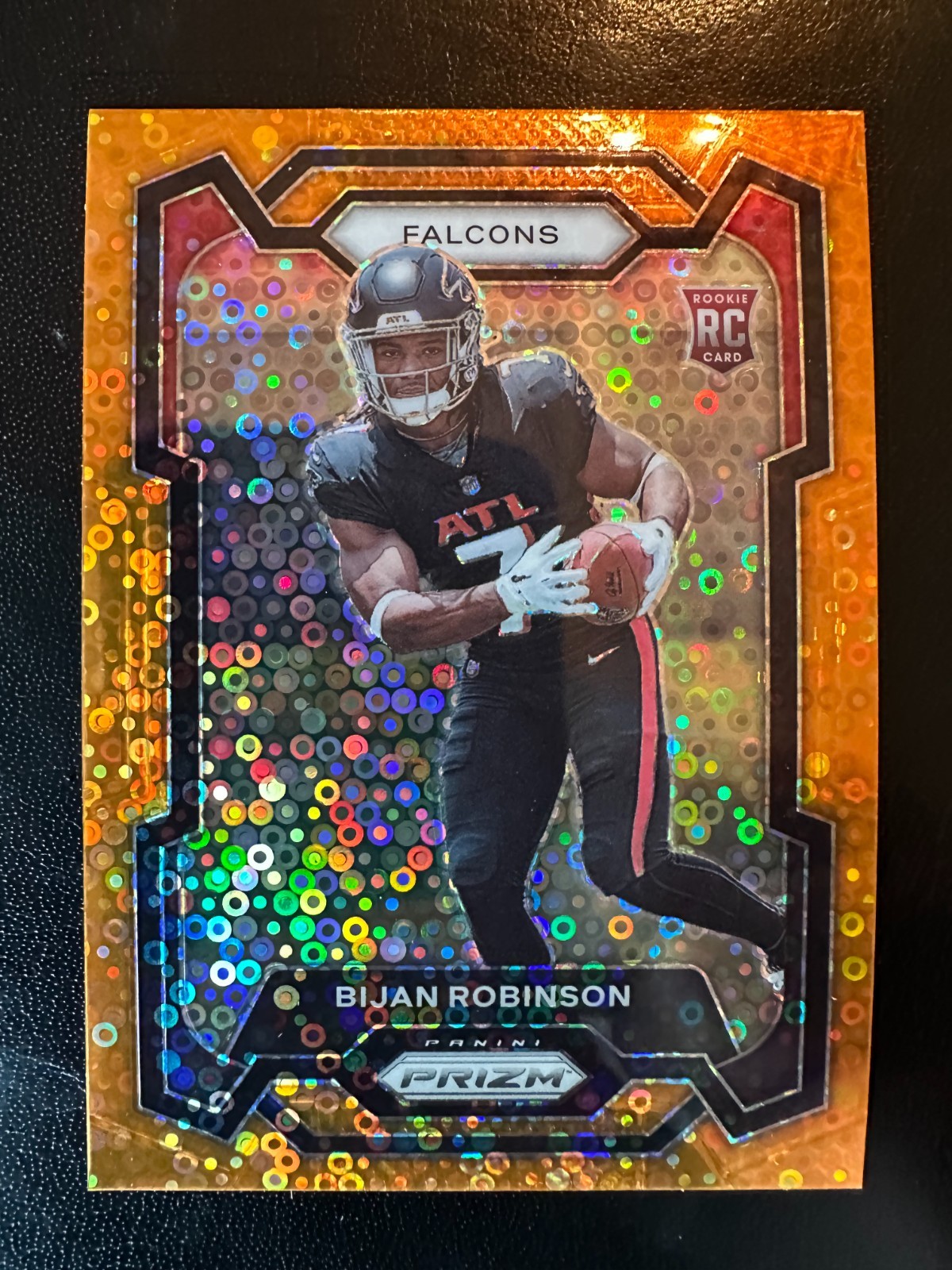 2023 Panini Prizm NFL Orange Disco Bijan Robinson #305 Atlanta Falcons RC Mint!