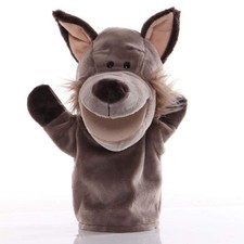 Wolf Hand Puppet Plush Open Mouth Soft Toy Imaginative Pretend Story Play