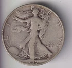 1937-S WALKING LIBERTY HALF DOLLAR 90% SILVER SAN FRANCISCO .50¢ UNITED STATES
