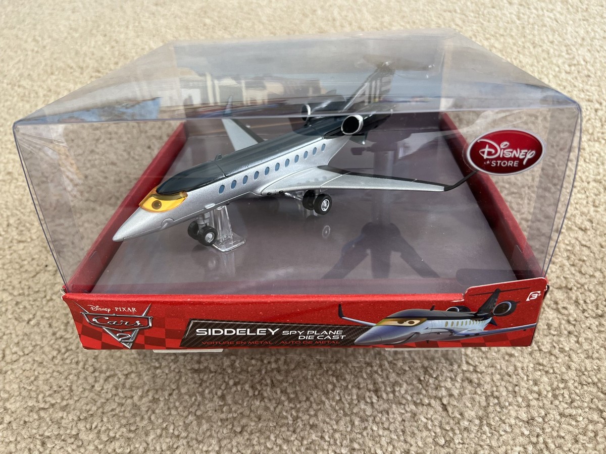 Disney Store Pixar Cars 2 Movie Siddeley Spy Plane Die Cast Brand