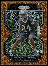 2021 Panini Prizm #385 Kelvin Joseph Orange laser Dallas Cowboys Rookie