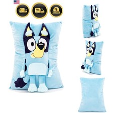 Bluey Snuggle Pillow 15 Inch Plush Throw Pillow Cartoon Kids Bed Decor