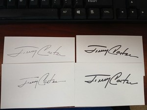 president Jimmy Carter 4 signed cards