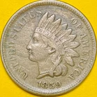 1859 U.S. INDIAN HEAD CENT PENNY 1c COIN (XF-Extra Fine) Full "LIBERTY"