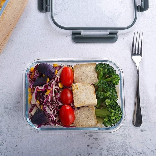 5-Packs, 36 Oz Glass Meal Prep Containers with Lifetime Lasting Snap Locking - Picture 6 of 7