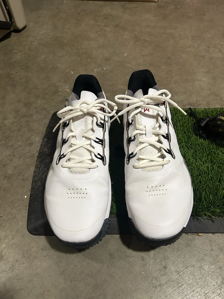 Tiger Wood TW13 Varsity White Red Golf Shoes Size 10.5 Wide - Image 3 of 4