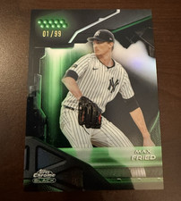 Topps 2026 Chrome Black Baseball Max Fried Yankees Green 122 01/99