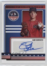 2023 Panini USA Baseball Stars & Stripes Sam Burgess #NTDP-SB Auto 13st