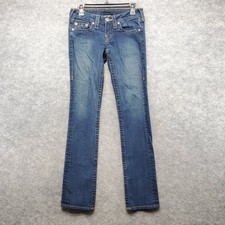True Religion Jeans Women's Size 27 Dark Blue Wash Johnny Bootcut Made in USA