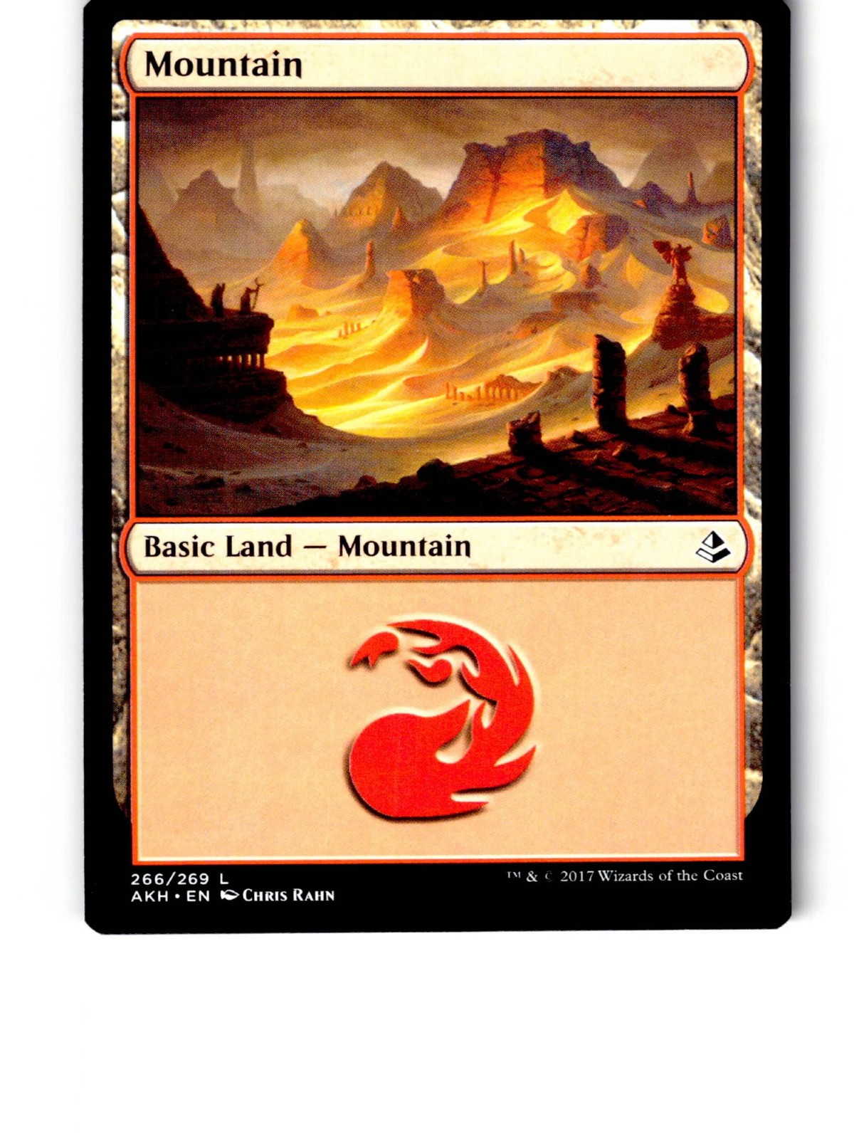 Set Of 4 Mountain (266) 266 Land Amonkhet Magic: The Gathering Lightly Played