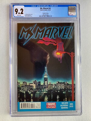 MS. MARVEL #5 CGC 9.2 2ND PRINT 1ST CAMEO INVENTOR ICONIC COVER KAMALA KHAN MCU!