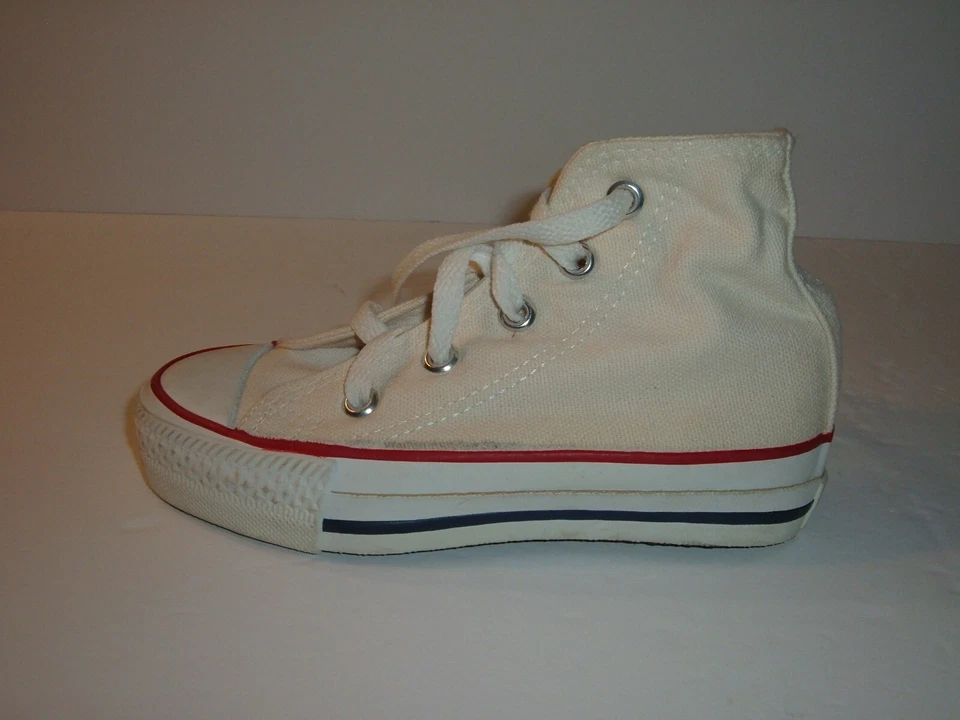 DE COLECCIÓN AÑOS 70 HECHO EN EE. UU. CONVERSE ALL STAR CHUCK TAYLOR Hi Youth Talla 10.5 Foto 2 de 4