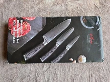 Wakoli 3-Piece Damascus Kitchen Knife Set, OLEIO