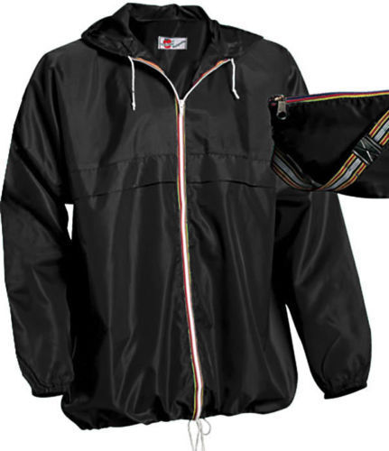 GIACCA A VENTO CON CAPPUCCIO IMPERMEABILE UOMO DONNA ANTI PIOGGIA MOTO K WAY MTB - Foto 6 di 8