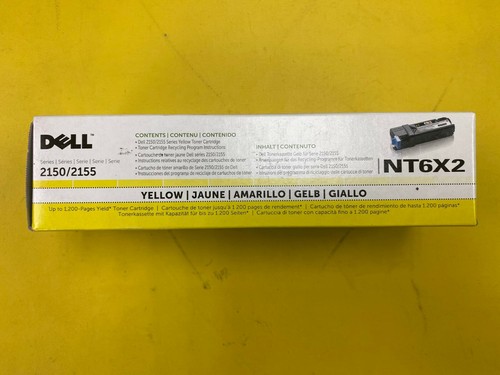 OEM Genuine Dell NT6X2 Toner Cartidge Yellow Series 2150/2155 New Sealed Box - Bild 3 von 4