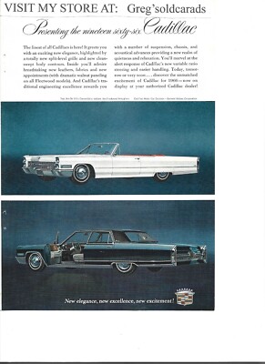 1966 Cadillac vintage print ad: ''Presenting the nineteen sixty-six Cadillac.''