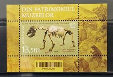 Moldavia: 2024 dal patrimonio dei musei/orso delle caverne (Ursus Spelaeus). S/S MNH