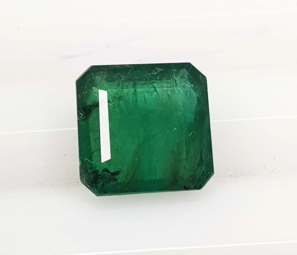 3.09 Ct Natural Emerald Zambian Square Cut Untreated Top Quality Gemstone - Image 3 of 4