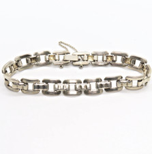 Klassisches Glieder Armband 800er Silber signiert punziert Luri Art Deco Bauhaus