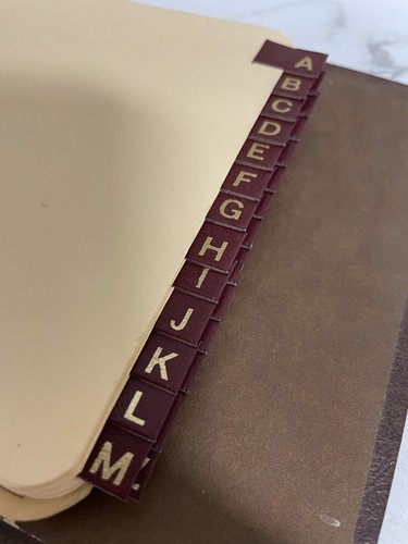 Vintage unbenutzt braun & gold Ringbuch Buch mit ungeöffneten Nachfüllseiten - Bild 5 von 11