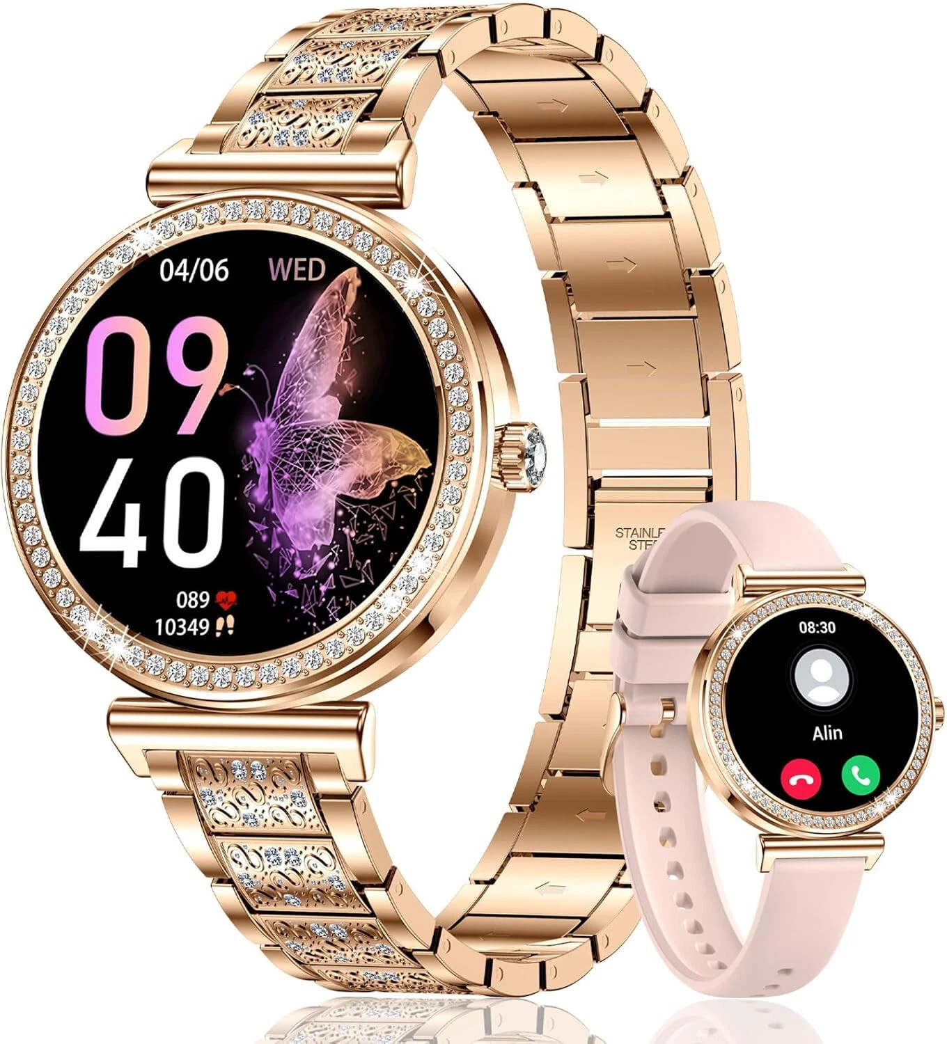 Smart Watch Ladies Women with Phone Function Sports Watch Wristwatch for Android IOS