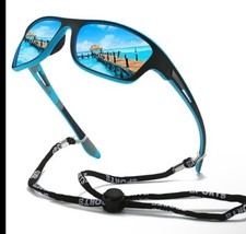 Occhiali da sole uomo sportivi Gafas De Sol Lentes Polarizadas Para Hombres blu specchio