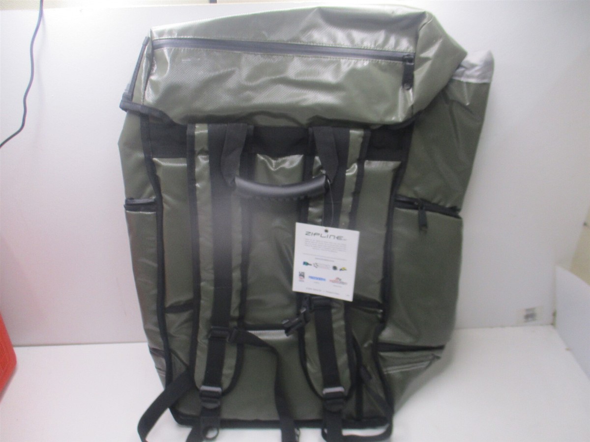 Zipline World Cup XL Waterproof Army Green Ski Boot Bag Backpack