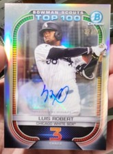Luis Robert ⚾ 2021 Bowman Chrome RC Scouts Top 100 Auto 32/50 #BTP3