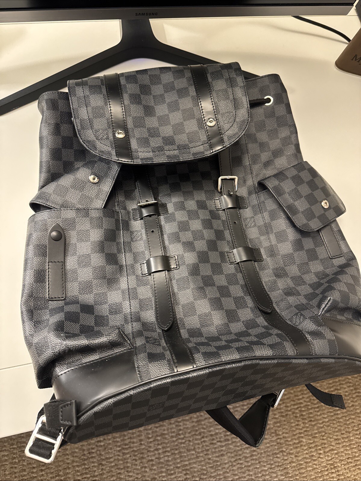 Louis Vuitton Christopher PM Backpack in Black Monogram Canvas