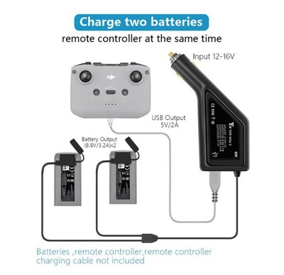 For DJI Mavic Mini 2 Drone Battery & RC Remote Control Car Charger 