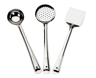 Stainless Steel Handmade Kitchen Tools Set for Multipurpose Use Cooking Set of 3