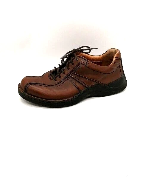 Scarpa derby uomo Clarks pelle marrone stringata punta tonda imbottita 8 5